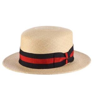 Paddock Handwoven Panama Skimmer Hat -Scala Classico Men’s Hat - Natural - XL